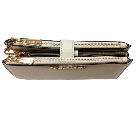 Michael Kors Jet Set Double Zip Wristlet Ecru - Picture 4 of 5